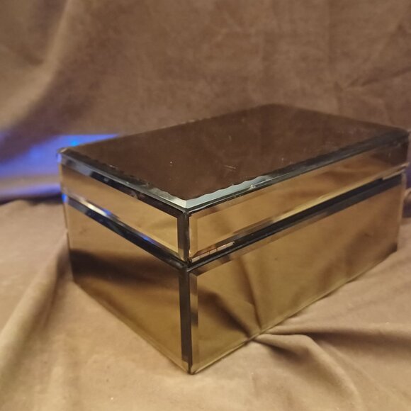 Legacy Mirrored Glass 3-Drawer Jewelry Box Storage Box - Picture 2 of 3